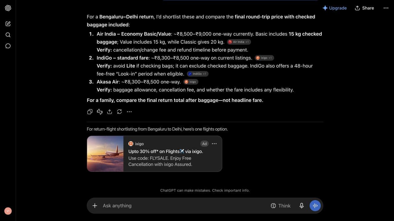 ixigo ad: Product ad