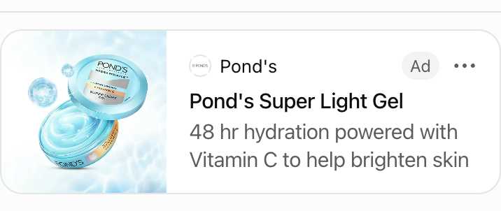 Pond's ad: Pond's Super Light Gel