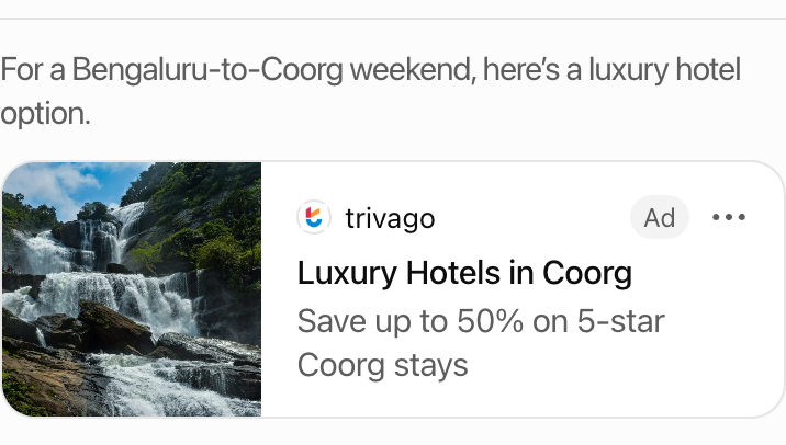 trivago ad: Luxury Hotels in Coorg