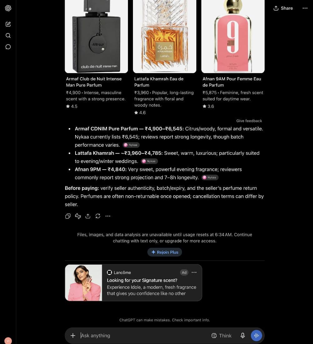 Lancôme ad: Looking for your Signature scent?
