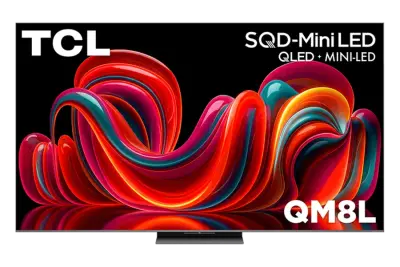 TCL ad: TCL 75" QM8L 4K Mini LED TV