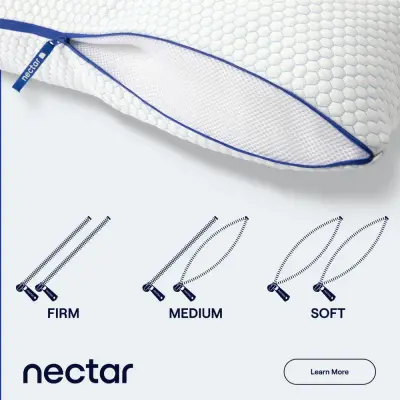 Nectar ad: Tri-Comfort Adjustable Firmness Cooling Pillows