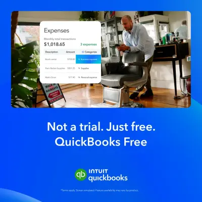 Intuit Quickbooks ad: QuickBooks Free