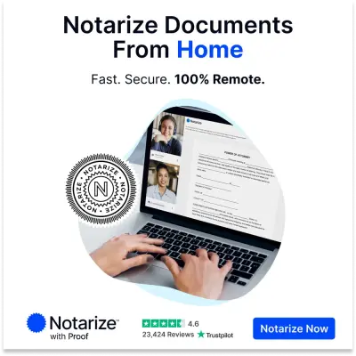 Notarize, Inc. ad: Notarize | Official Online Notary