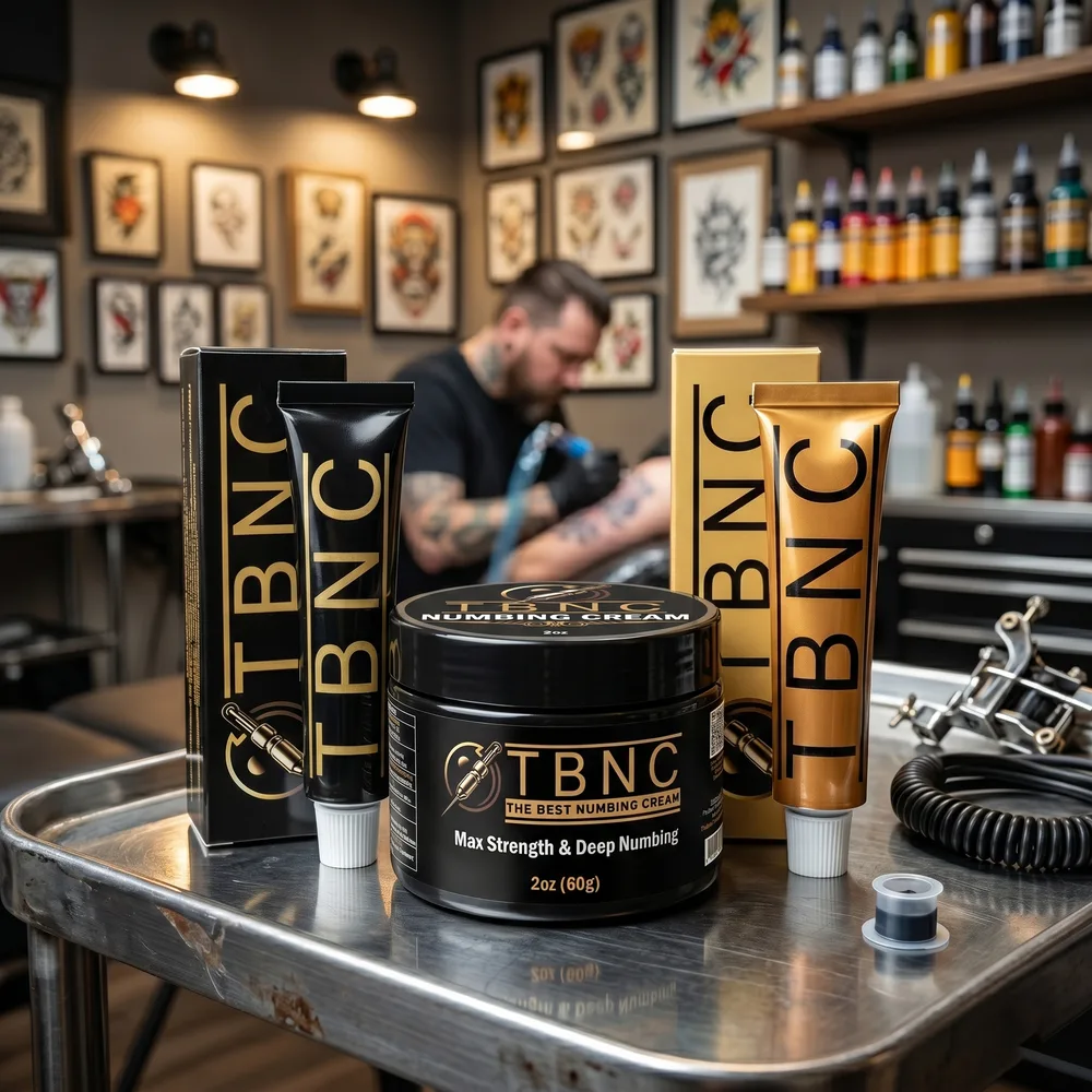 The Best Numbing Cream LLC ad: Shop Tattoo Numbing & Aftercare Products