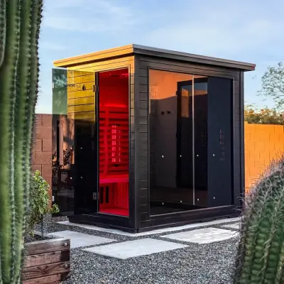 Sun Home Saunas ad: Outdoor infrared saunas that last